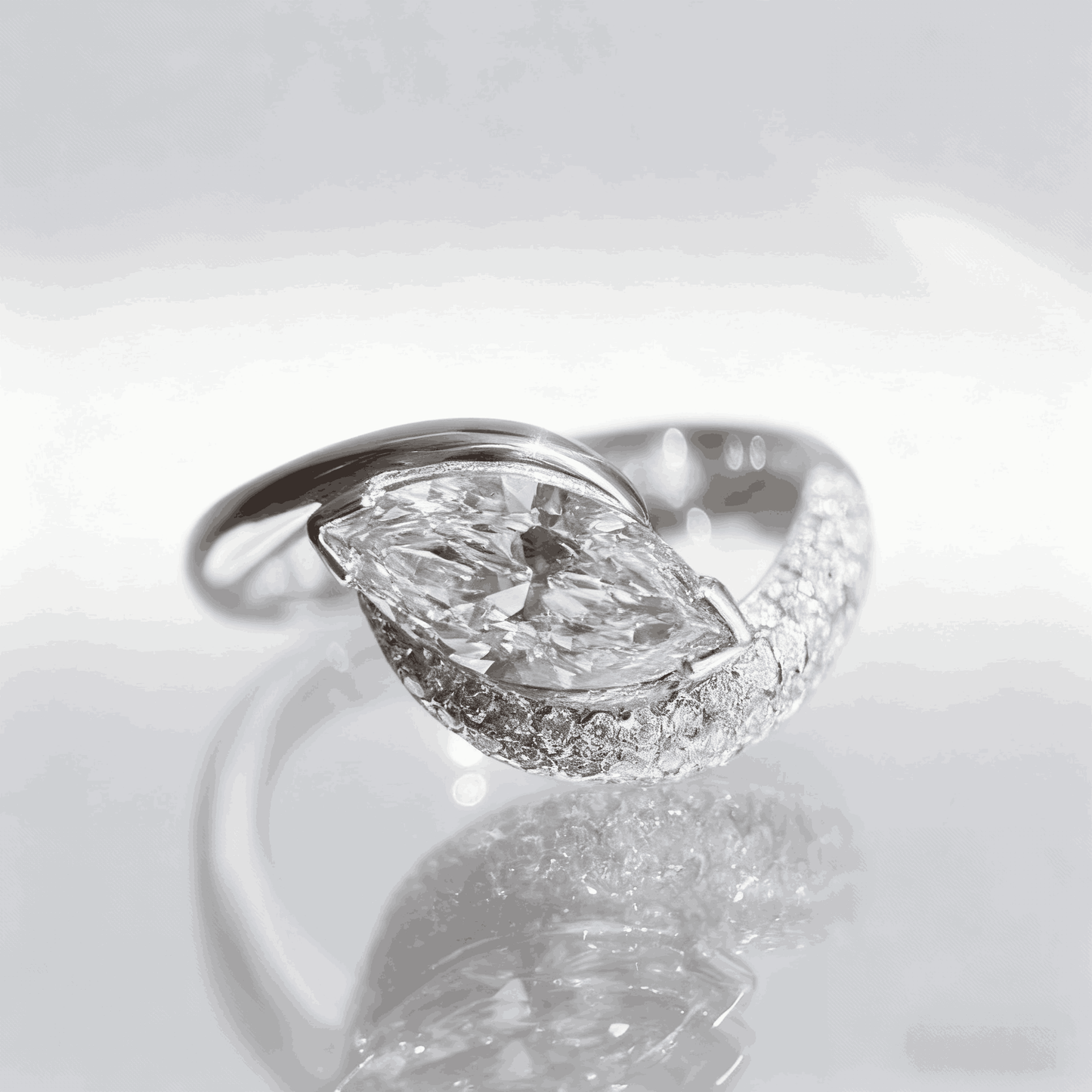 2ct Marquise Cut Moissanite Engagement Ring | 18K Gold Plated S925 Sterling Silver Ring for Women - BOCOS Jewelry