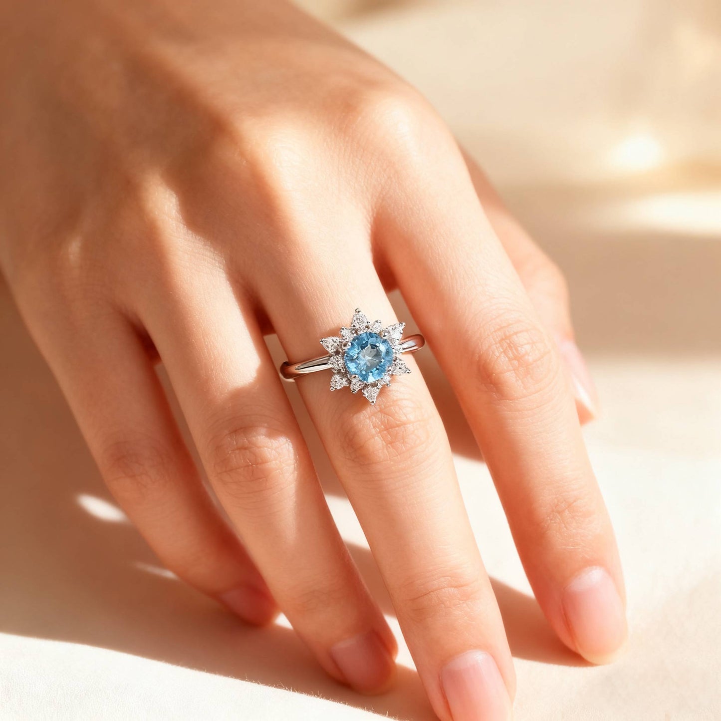 Snowflake-Shaped Lab-Grown Spinel Pendant Necklace | 925 Sterling Silver 18K Gold Plated