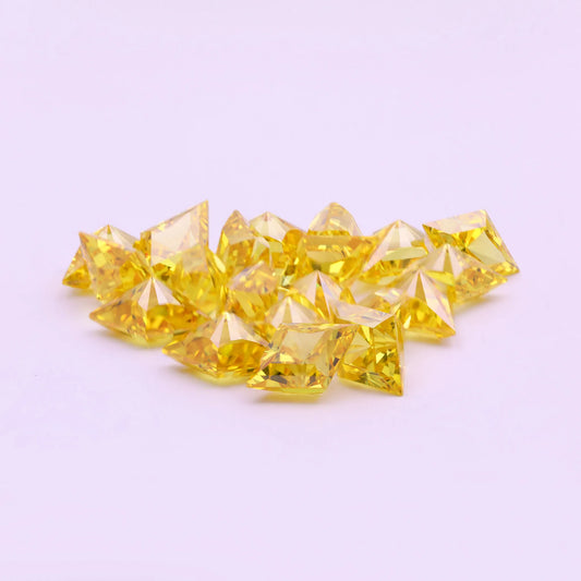 9*6mm Golden Yellow Zircon Loose Gemstone – Lucky Rhombus Cut | Medium Gold Color for Custom Jewelry Making