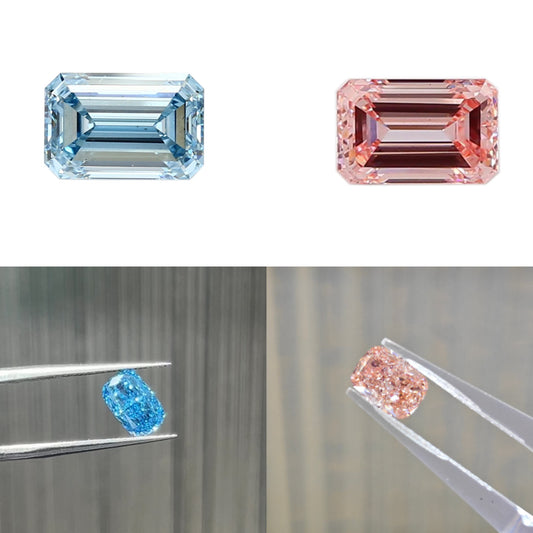 Custom Lab-Grown Diamond Perfume Bottle Pendant - 10x8mm (Emerald & Radiant Cut)