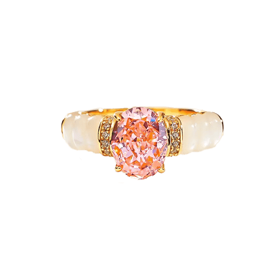 1.5ct Oval Cut Pink Sapphire Ring - 925 Sterling Silver - BOCOS JEWELRY - bocosjewelry