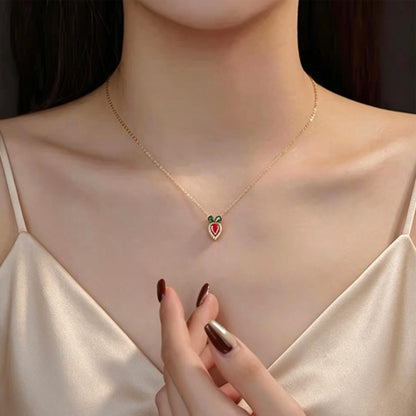 Carrot Necklace - Whimsical Gemstone Pendant