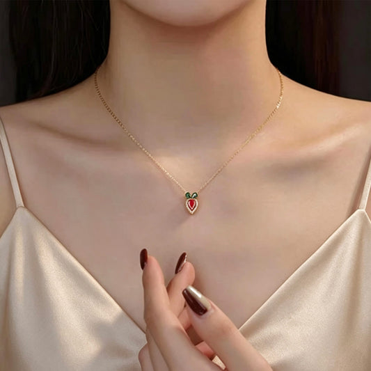 Carrot Necklace - Whimsical Gemstone Pendant
