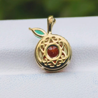 Fanta Sapphire Orange Pendant Necklace | bocos jewelry