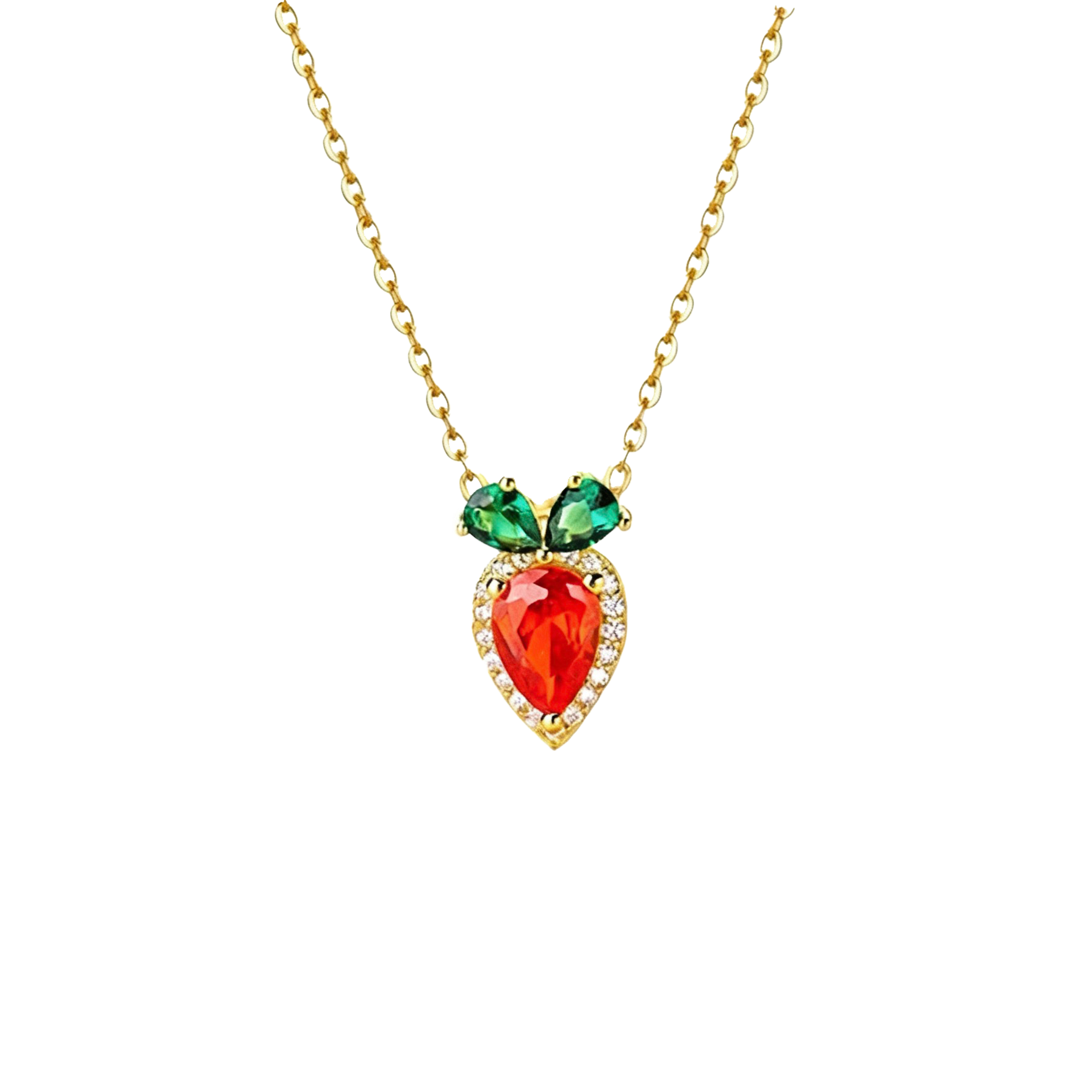 Carrot Necklace - Whimsical Gemstone Pendant