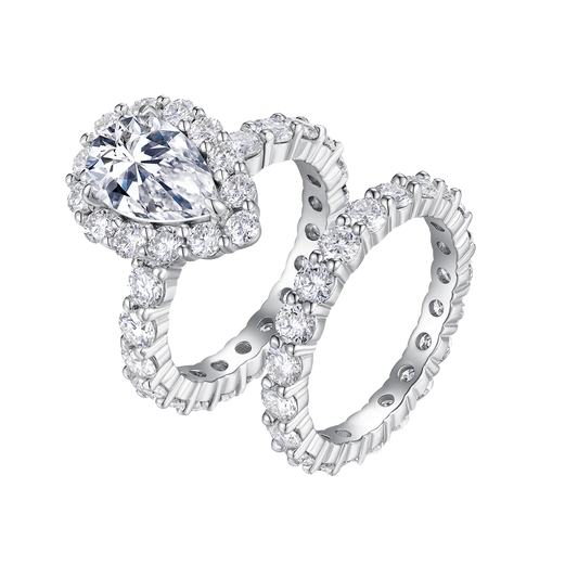 3ct Oval Cut Moissanite Engagement Ring – 925 Sterling Silver for Women