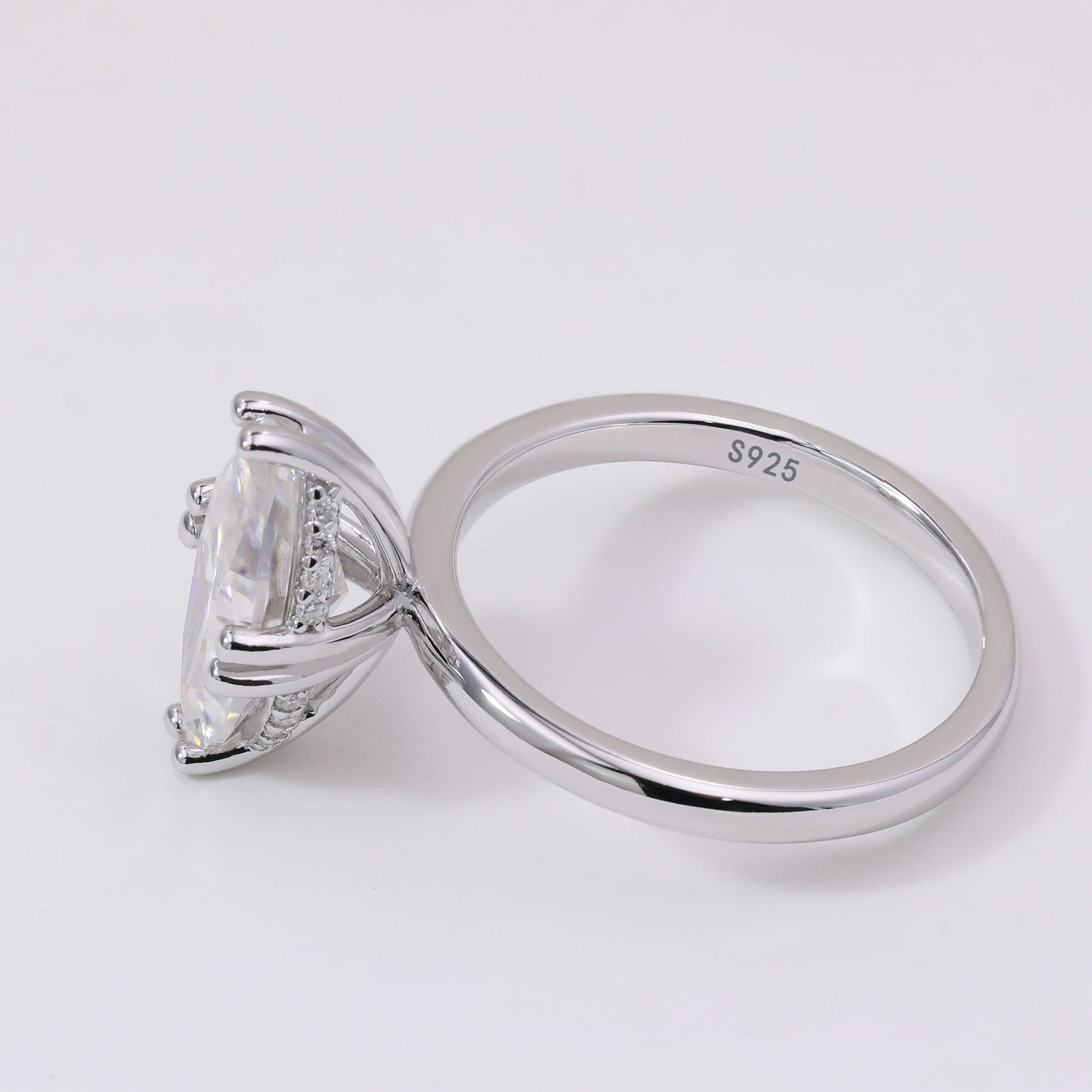 3ct Marquise Cut Moissanite Bridal Set – 925 Sterling Silver for Women