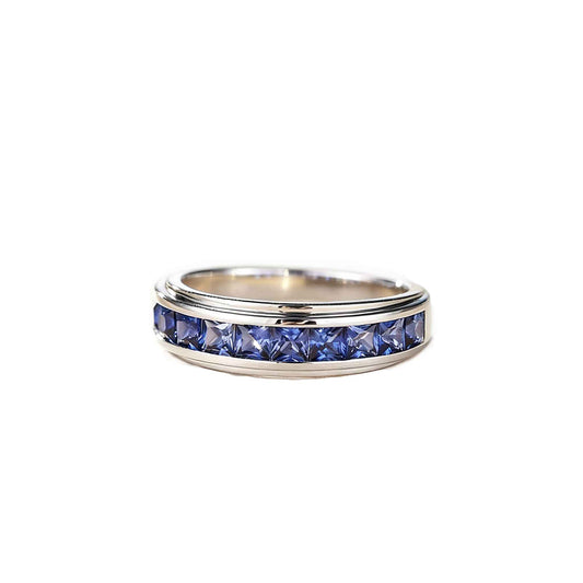 Princess Cut Sapphire Ring - Channel Set Princess Cut Wedding Ring
