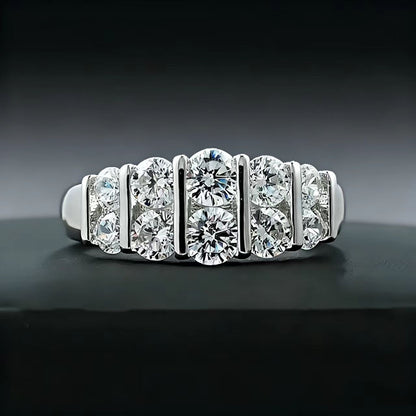 Round-Cut Moissanite Split-Band Ring | BOCOS JEWELRY