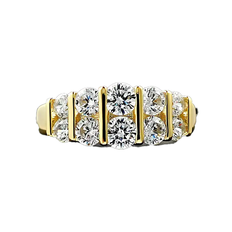 Round Cut Moissanite Split-Band Ring - 925 Sterling Silver - BOCOS JEW ...