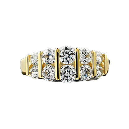 Round-Cut Moissanite Split-Band Ring | BOCOS JEWELRY