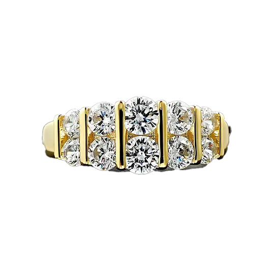 Round-Cut Moissanite Split-Band Ring | BOCOS JEWELRY