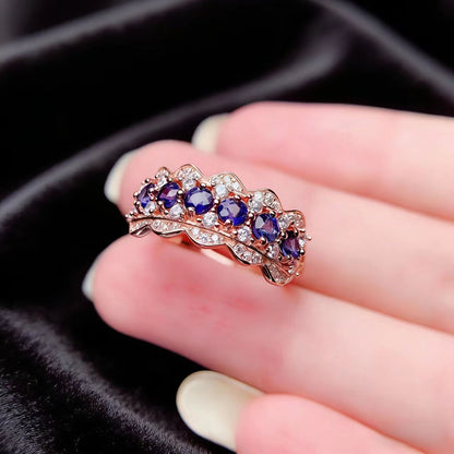 1.2ct Round-Cut Lab-Grown Sapphire Ring - 18k White Gold - BOCOS JEWELRY