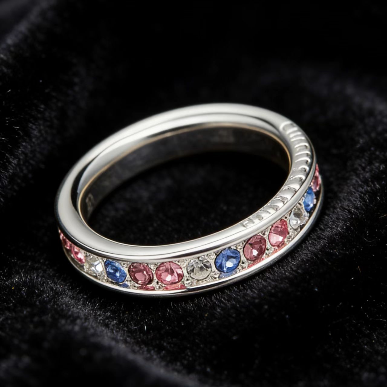Round-Cut Lab-Grown Multi-Color Gemstone Ring - 925 Sterling Silver - BOCOS JEWELRY
