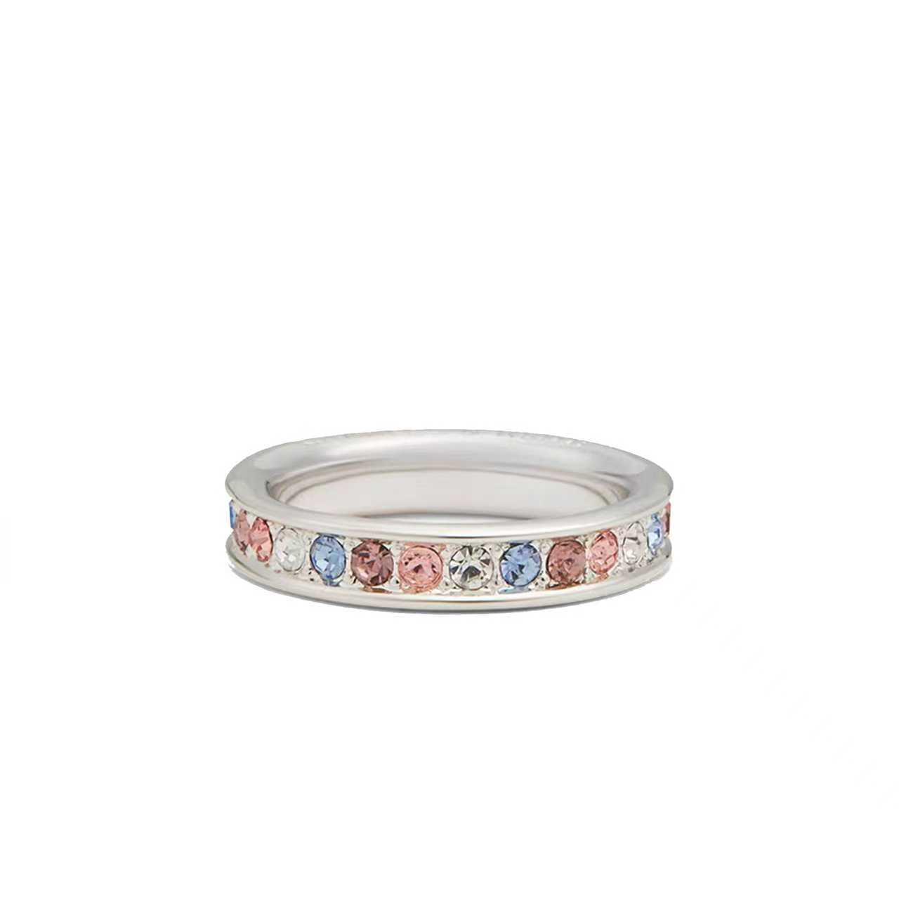 Round-Cut Lab-Grown Multi-Color Gemstone Ring - 925 Sterling Silver - BOCOS JEWELRY