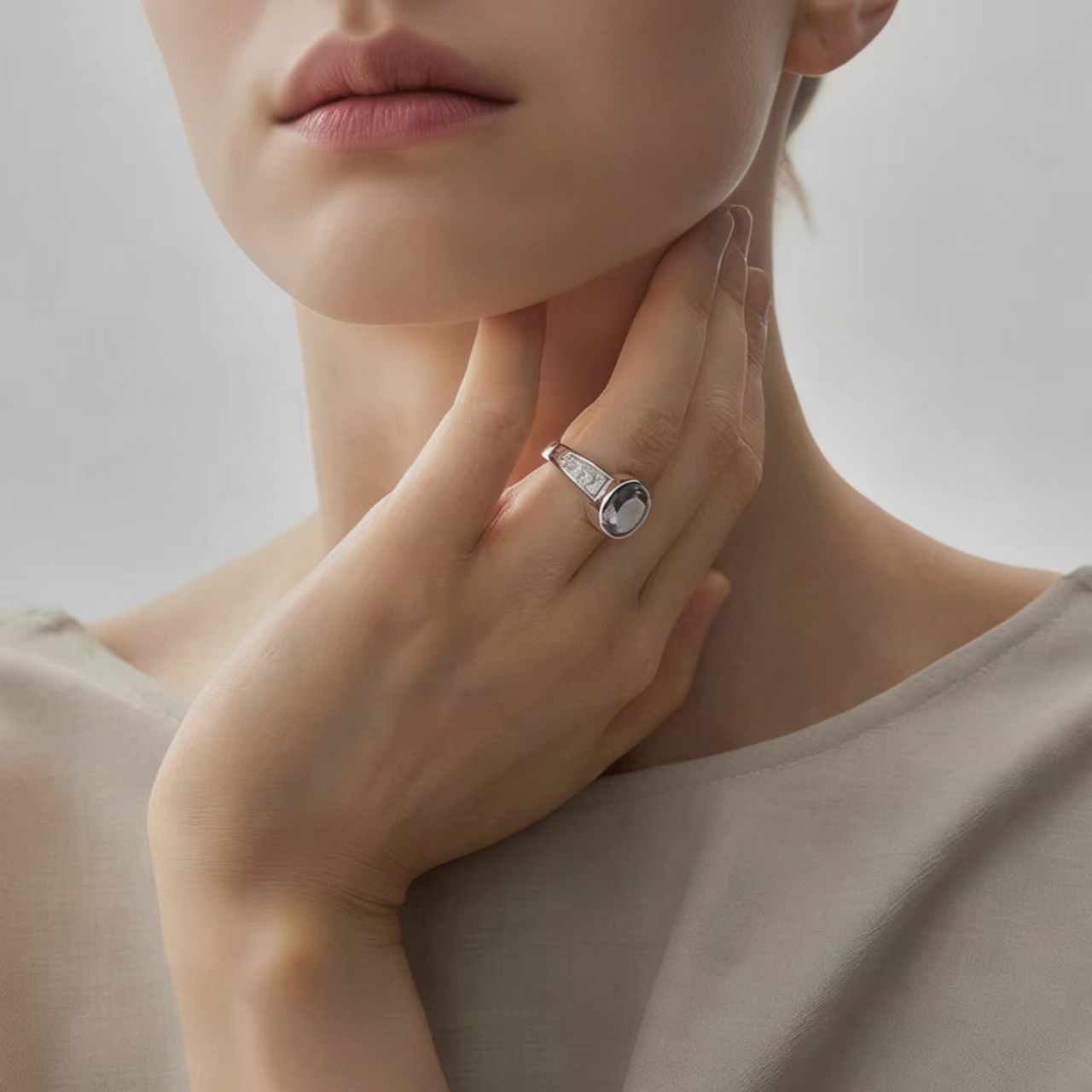 1.5ct Round-Cut Bezel-Set Moissanite Ring - 925 Sterling Silver - BOCOS JEWELRY