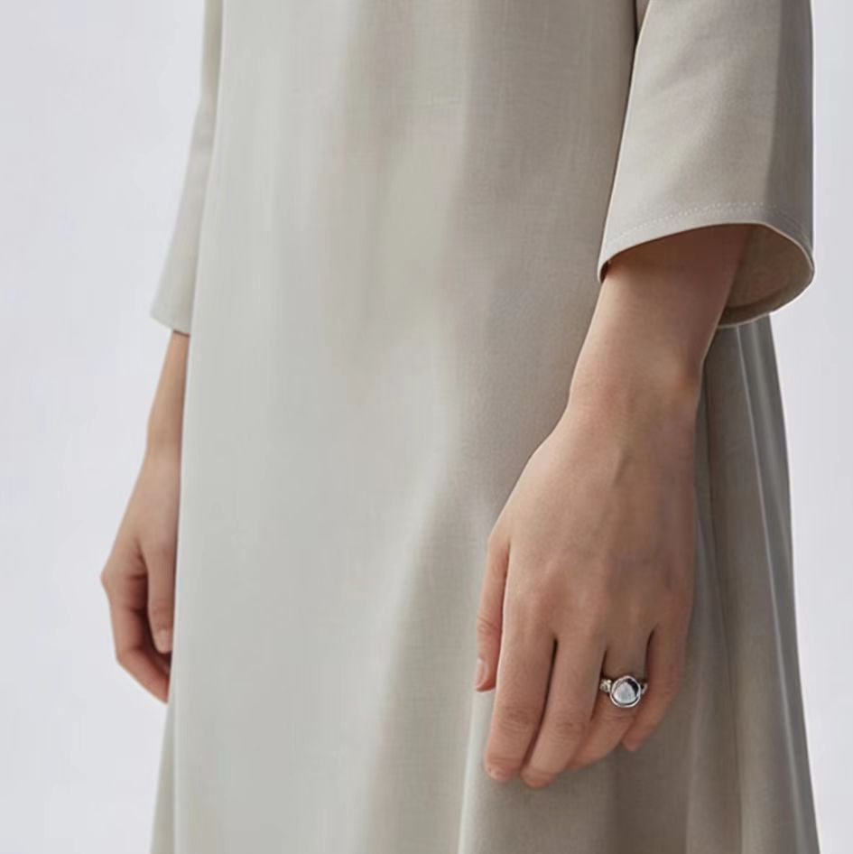 1.5ct Round-Cut Bezel-Set Moissanite Ring - 925 Sterling Silver - BOCOS JEWELRY