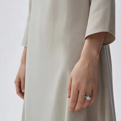 1.5ct Round-Cut Bezel-Set Moissanite Ring - 925 Sterling Silver - BOCOS JEWELRY