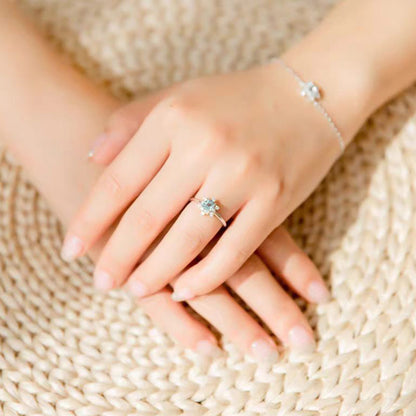 Snowflake-Shaped Lab-Grown Spinel Pendant Necklace | 925 Sterling Silver 18K Gold Plated