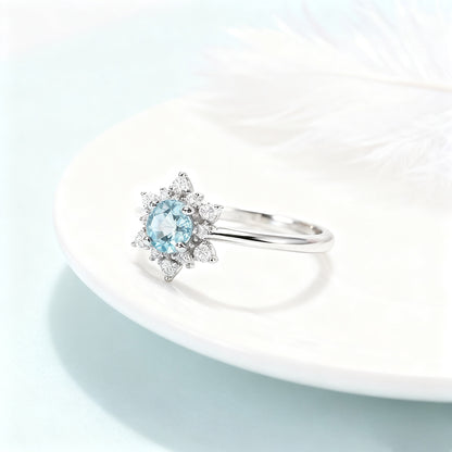 Snowflake-Shaped Lab-Grown Spinel Pendant Necklace | 925 Sterling Silver 18K Gold Plated