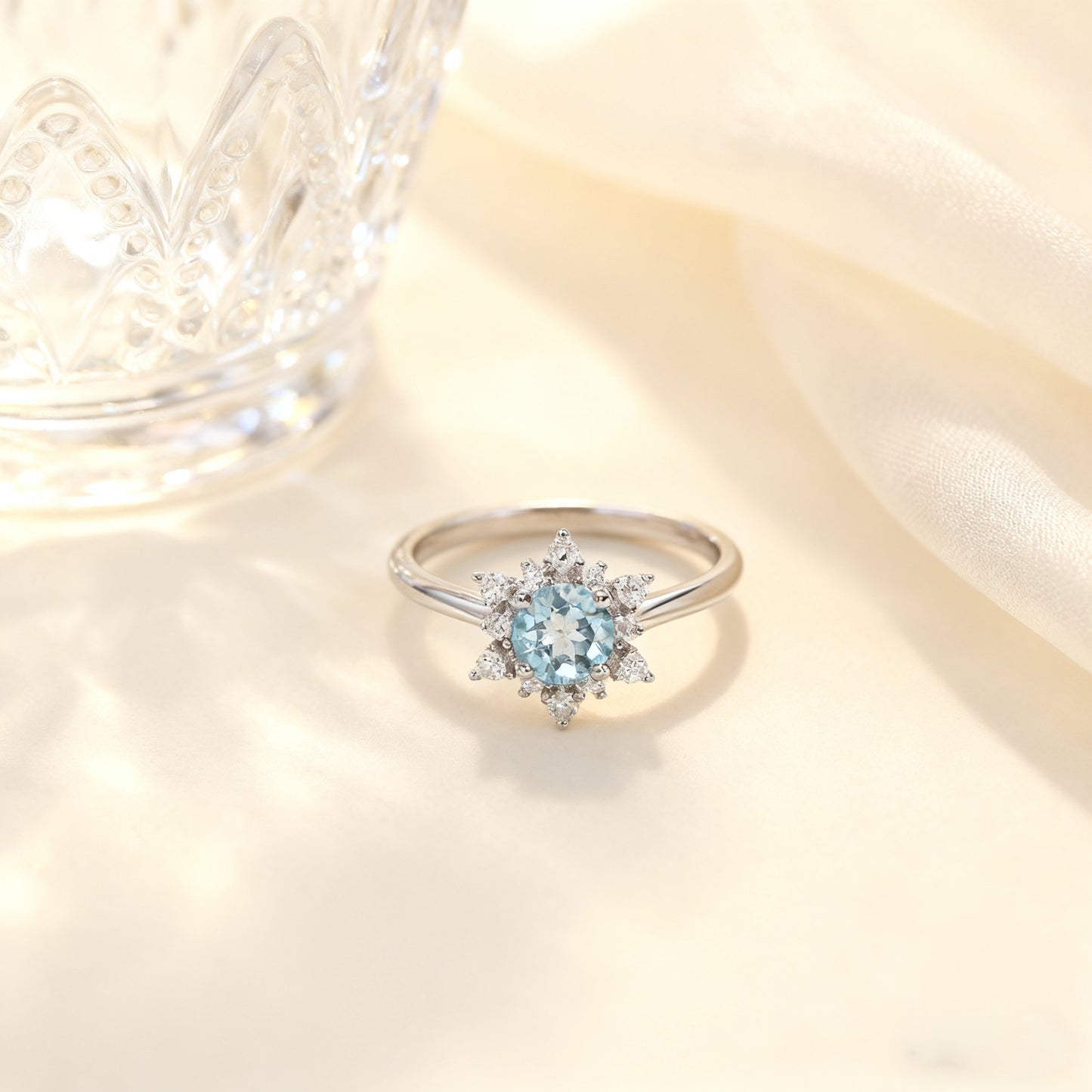 Snowflake-Shaped Lab-Grown Spinel Pendant Necklace | 925 Sterling Silver 18K Gold Plated