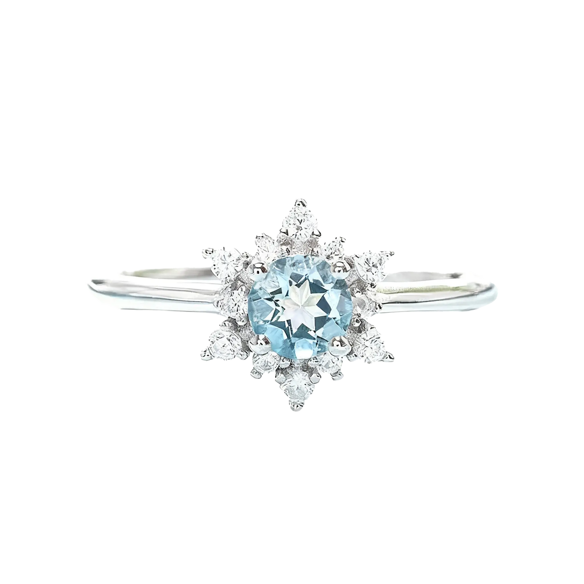 Snowflake-Shaped Lab-Grown Spinel Pendant Necklace | 925 Sterling Silver 18K Gold Plated