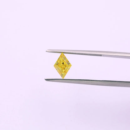 9*6mm Golden Yellow Zircon Loose Gemstone – Lucky Rhombus Cut | Medium Gold Color for Custom Jewelry Making