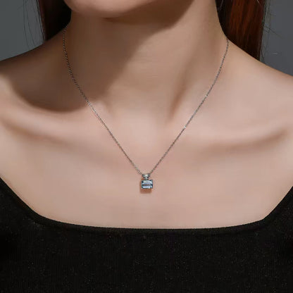Custom Lab-Grown Diamond Perfume Bottle Pendant - 10x8mm (Emerald & Radiant Cut)